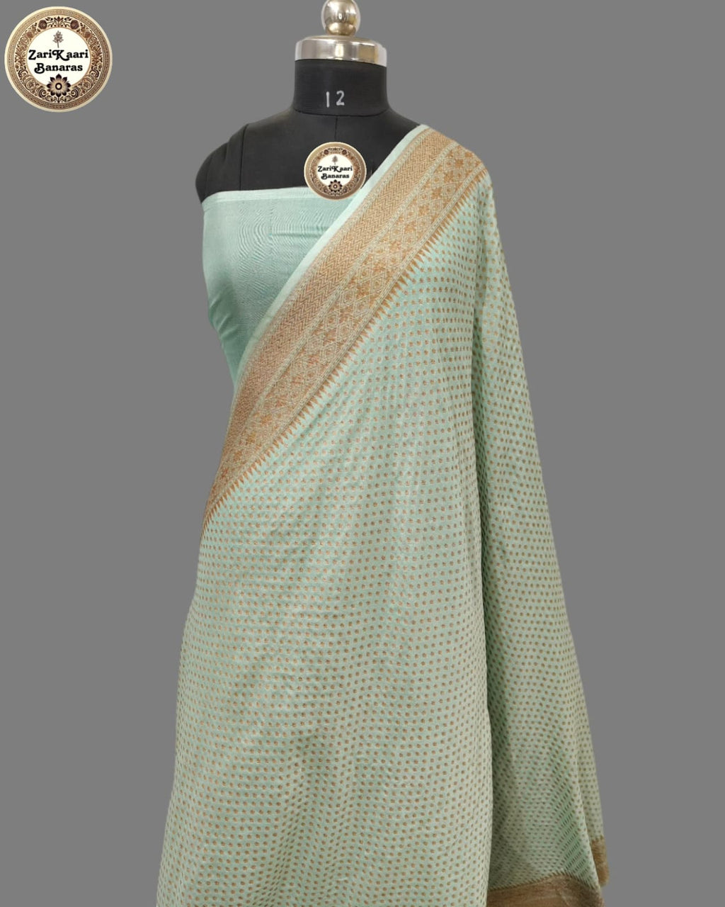 Banarasi Katan Georgette Saree with Gold Zari