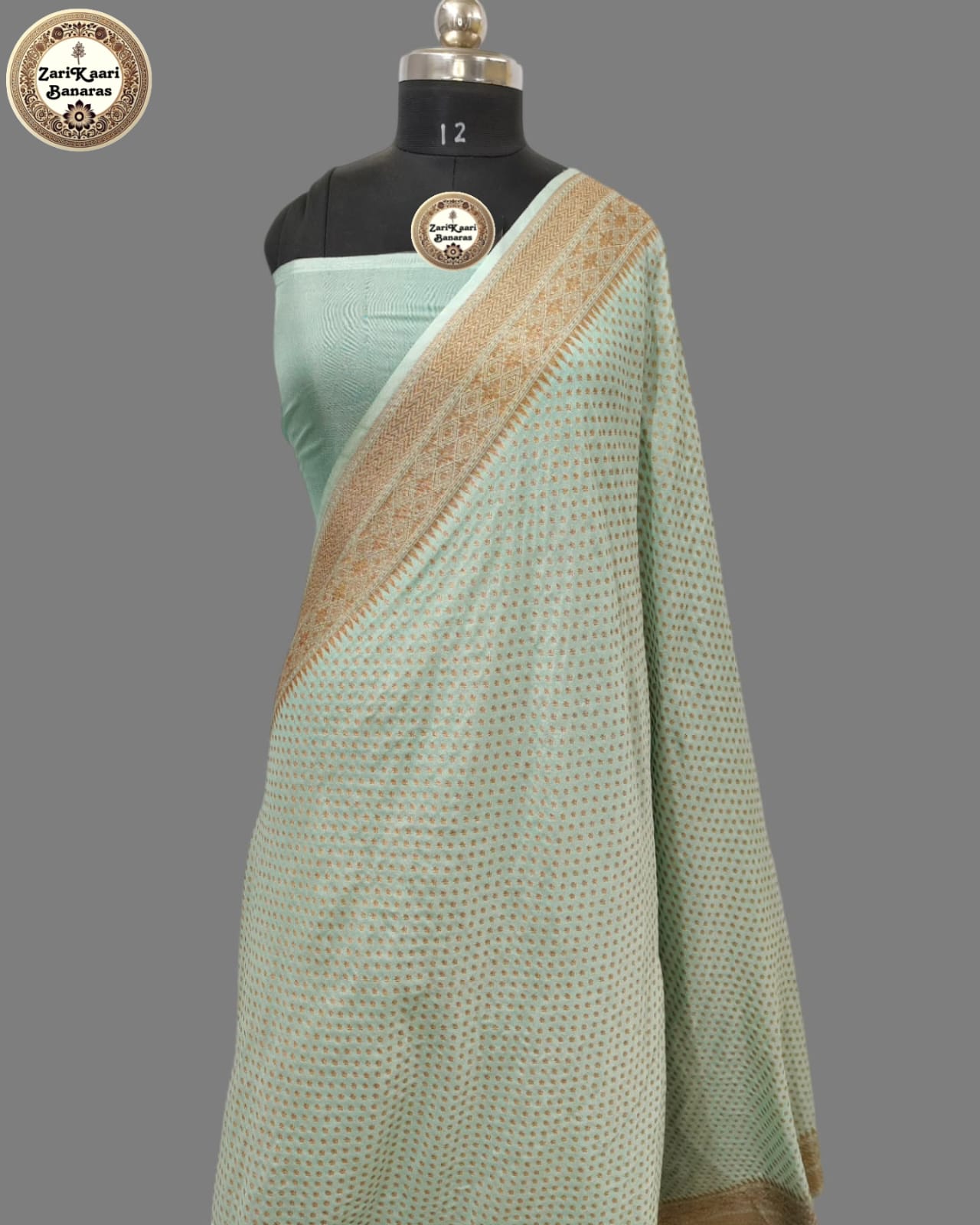 Banarasi Katan Georgette Saree with Gold Zari