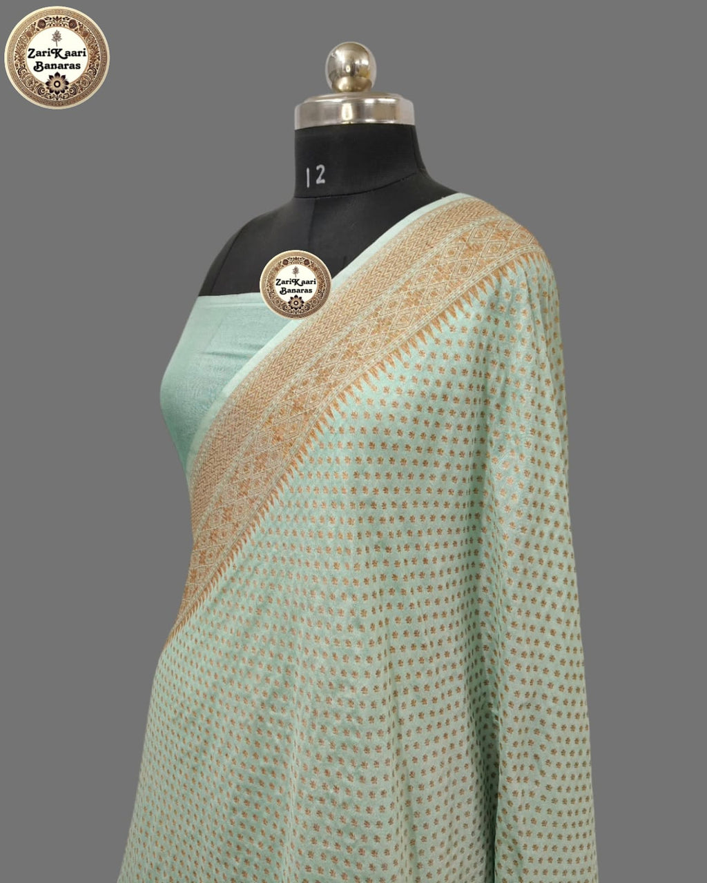 Banarasi Katan Georgette Saree with Gold Zari