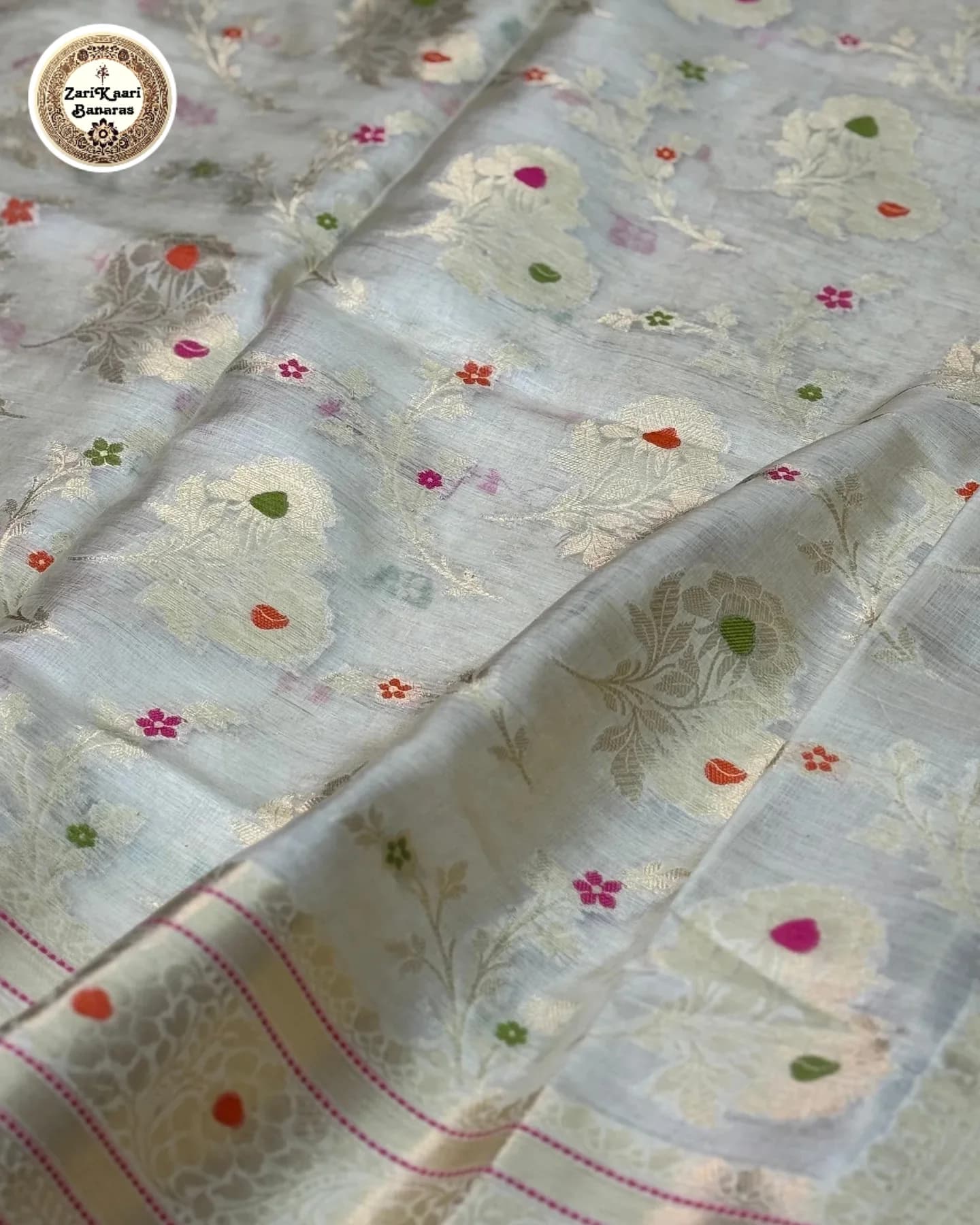 Banarasi Pure Tussar Silk  With Meenedar Saree