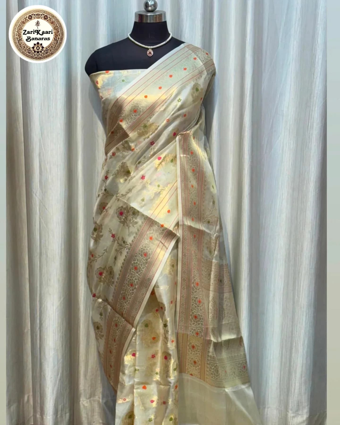 Banarasi Pure Tussar Silk  With Meenedar Saree