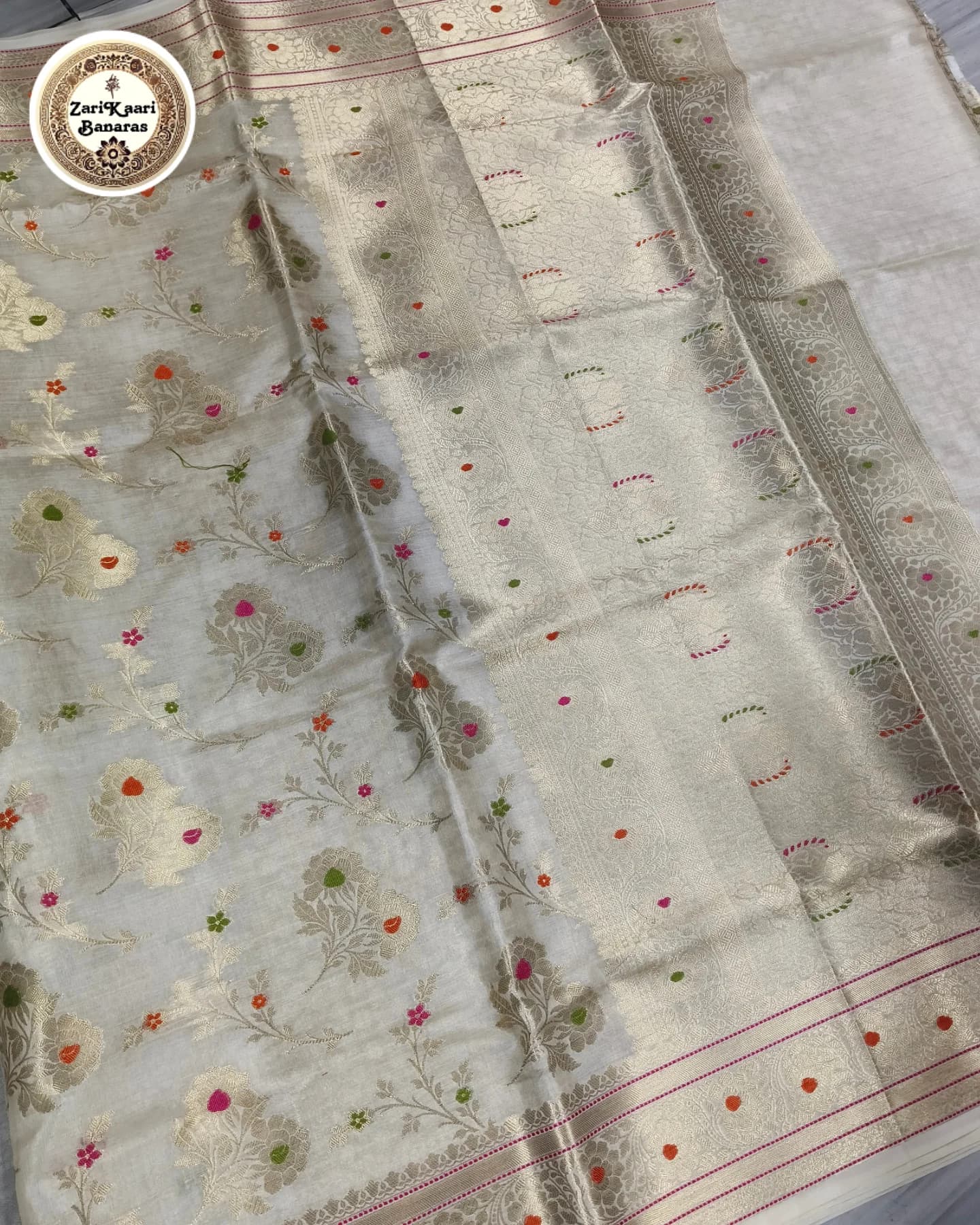 Banarasi Pure Tussar Silk  With Meenedar Saree