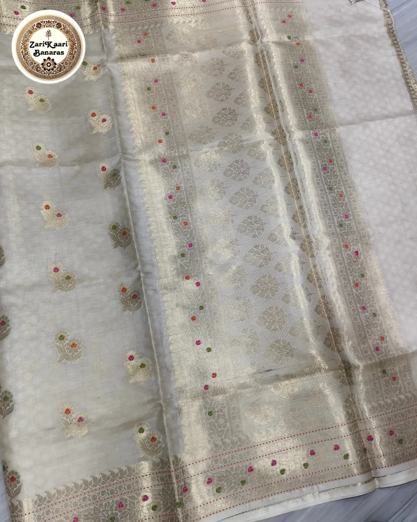 Banarasi Pure Tussar Silk  With Meenedar Saree
