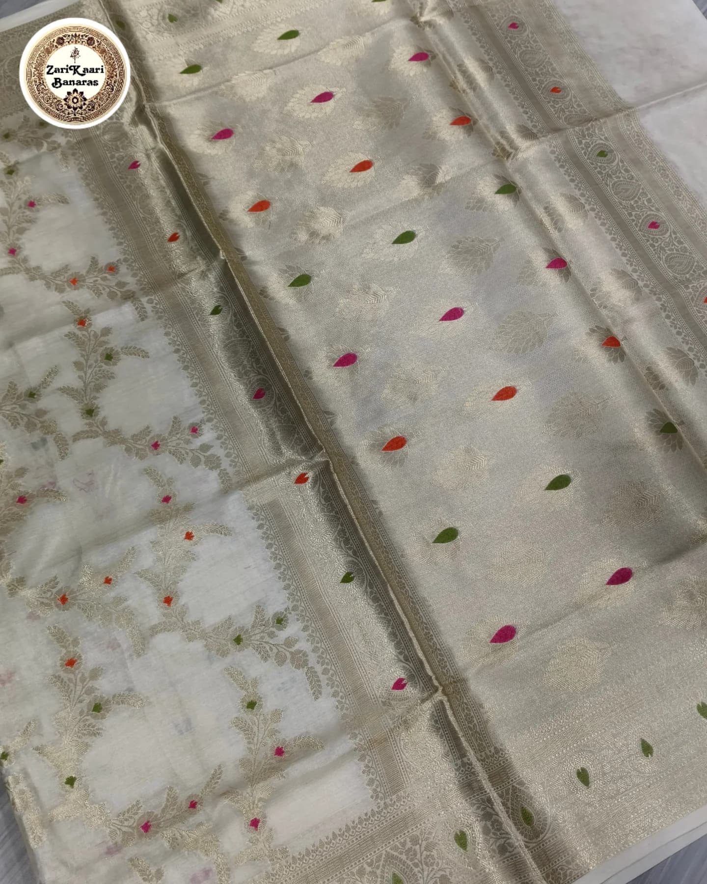 Banarasi Pure Tussar Silk  With Meenedar Saree