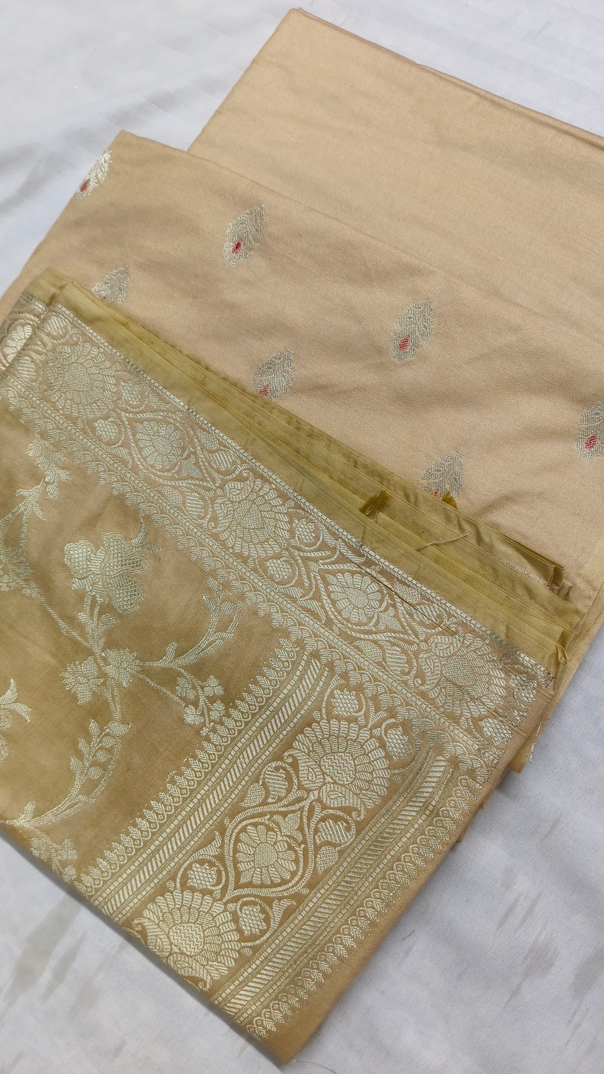 Banarasi Katan Silk Suit Set with Meenedar Dupatta & Plain Shalwar