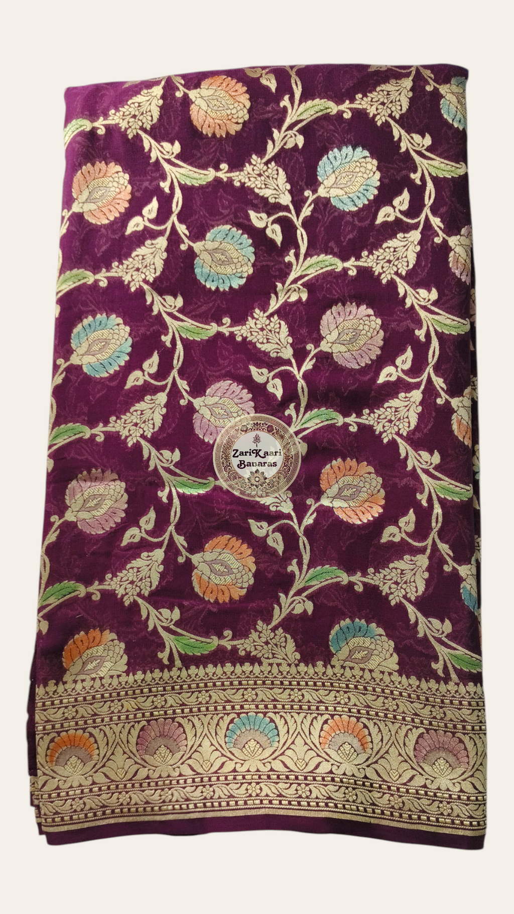 Banarasi Pure Handloom Khaddi Georgette Chiffon with Water Zari