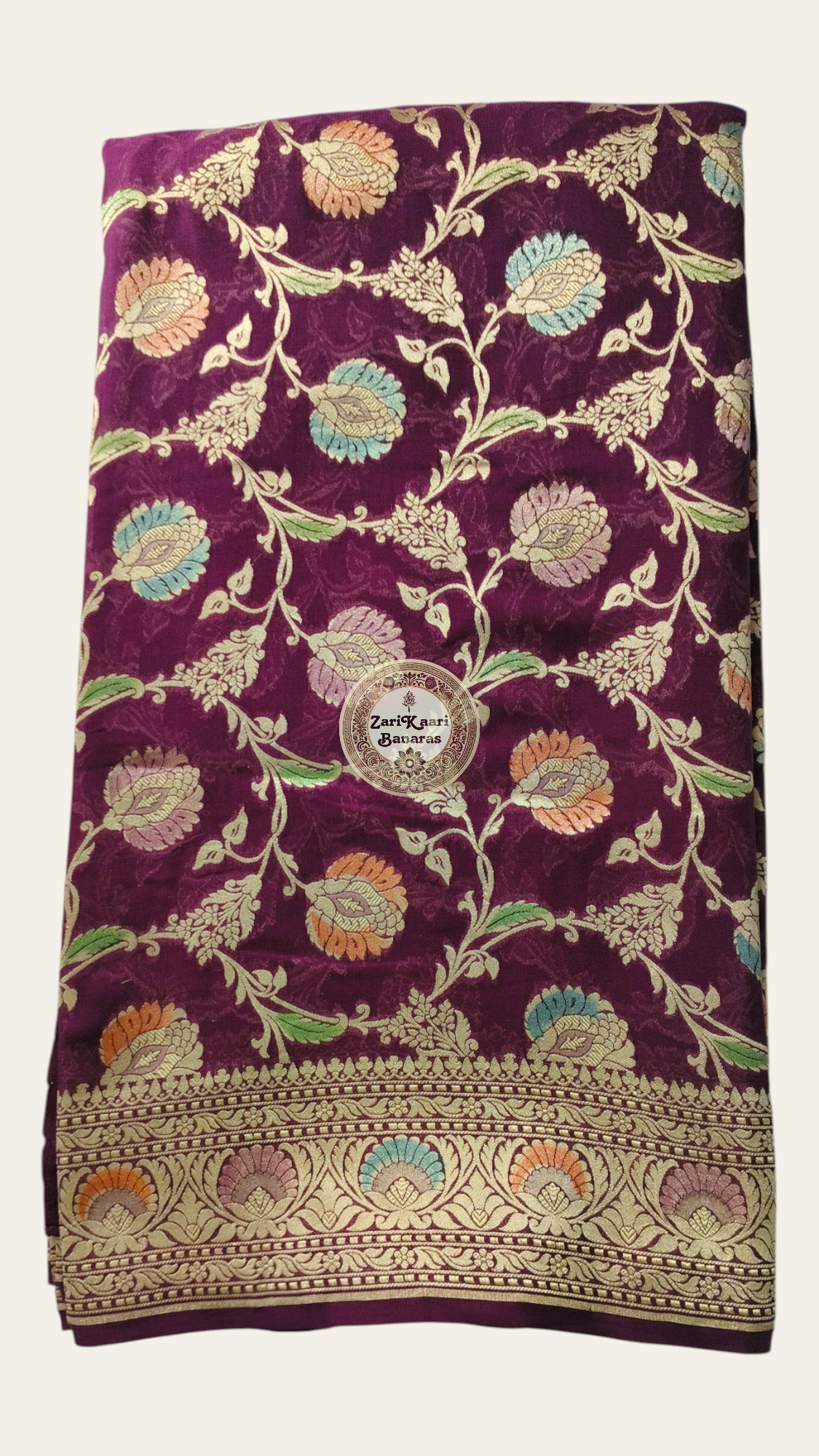 Banarasi Pure Handloom Khaddi Georgette Chiffon with Water Zari