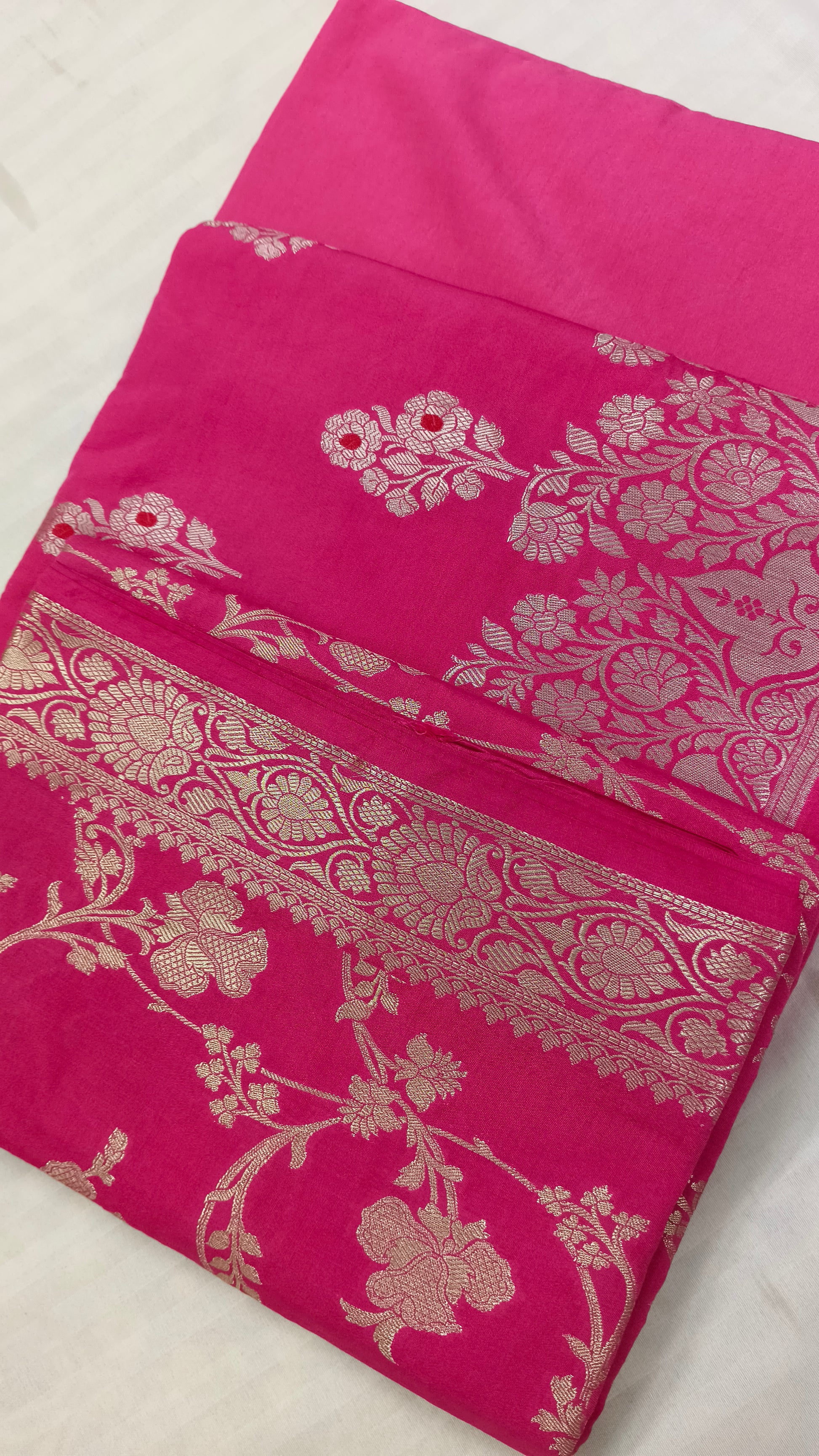 Banarasi Katan Silk Suit Set with Meenedar Dupatta & Plain Shalwar