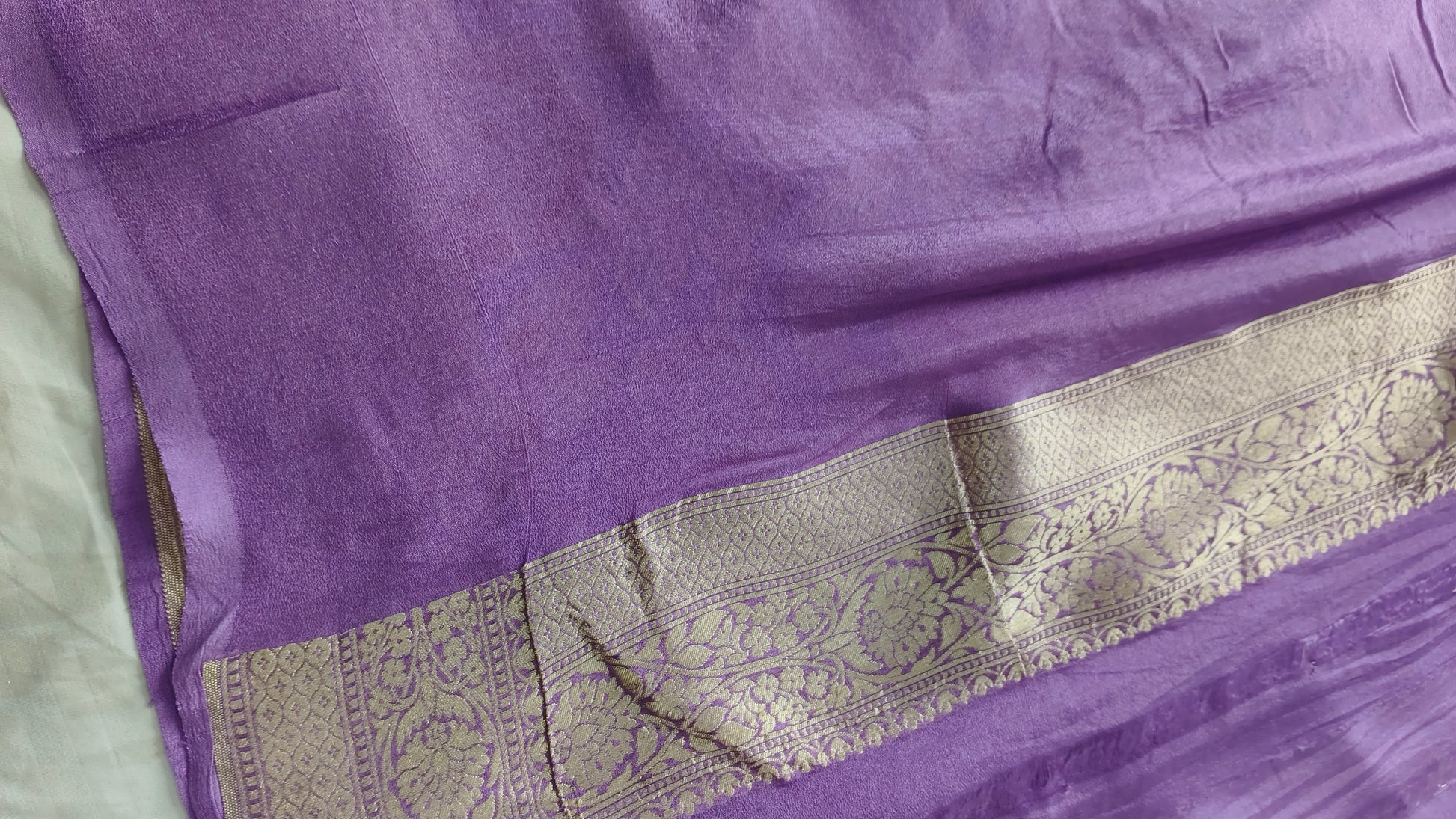 Banarasi Pure Handloom Khaddi Georgette Chiffon with Water Zari