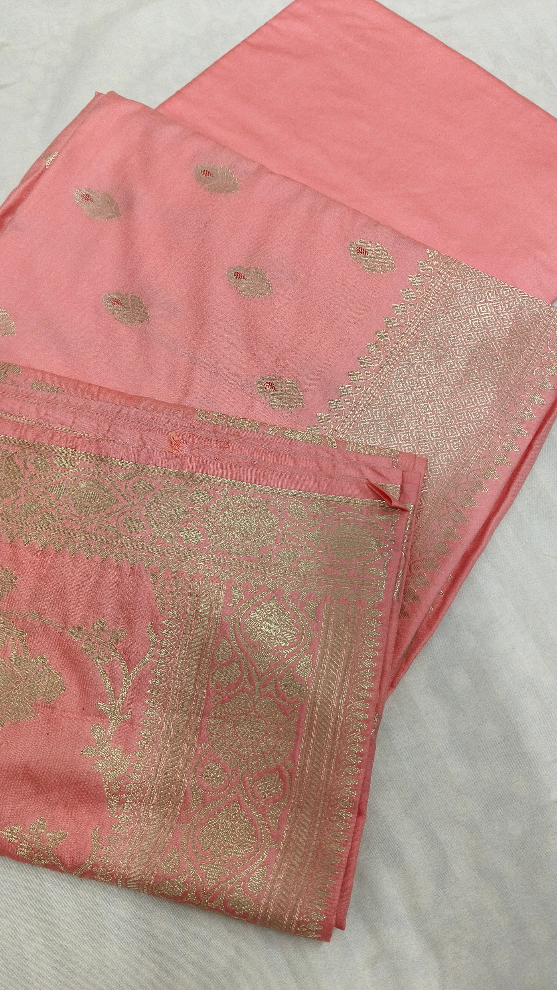 Banarasi Katan Silk Suit Set with Meenedar Dupatta & Plain Shalwar