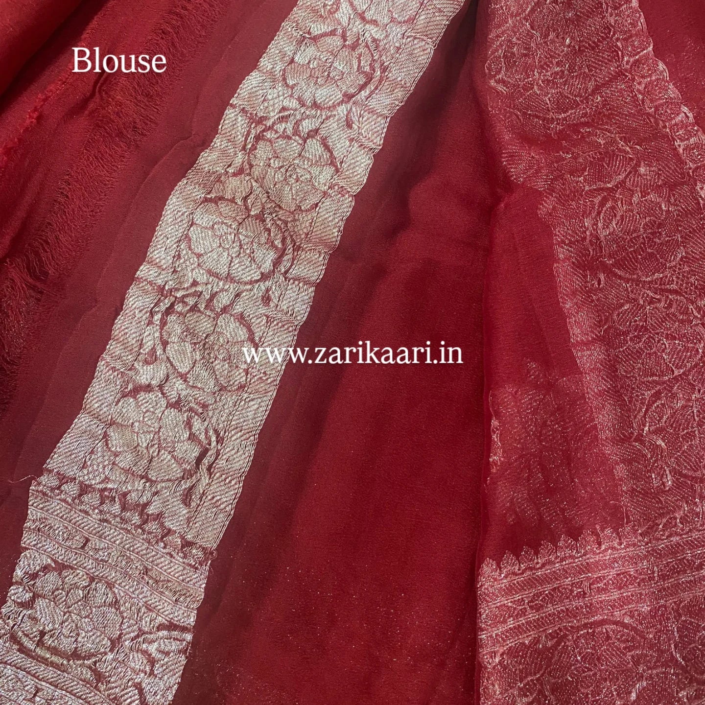 Pure Handloom Georgette Banarasi Saree - Wine