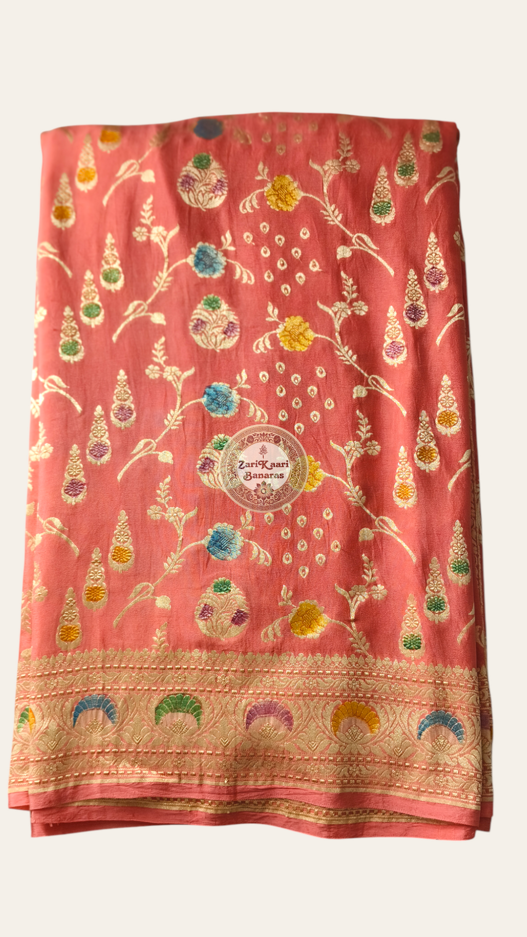 Banarasi Pure Handloom Khaddi Georgette Chiffon with Water Zari